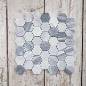 Scandinavian blå Marmor Hexagon